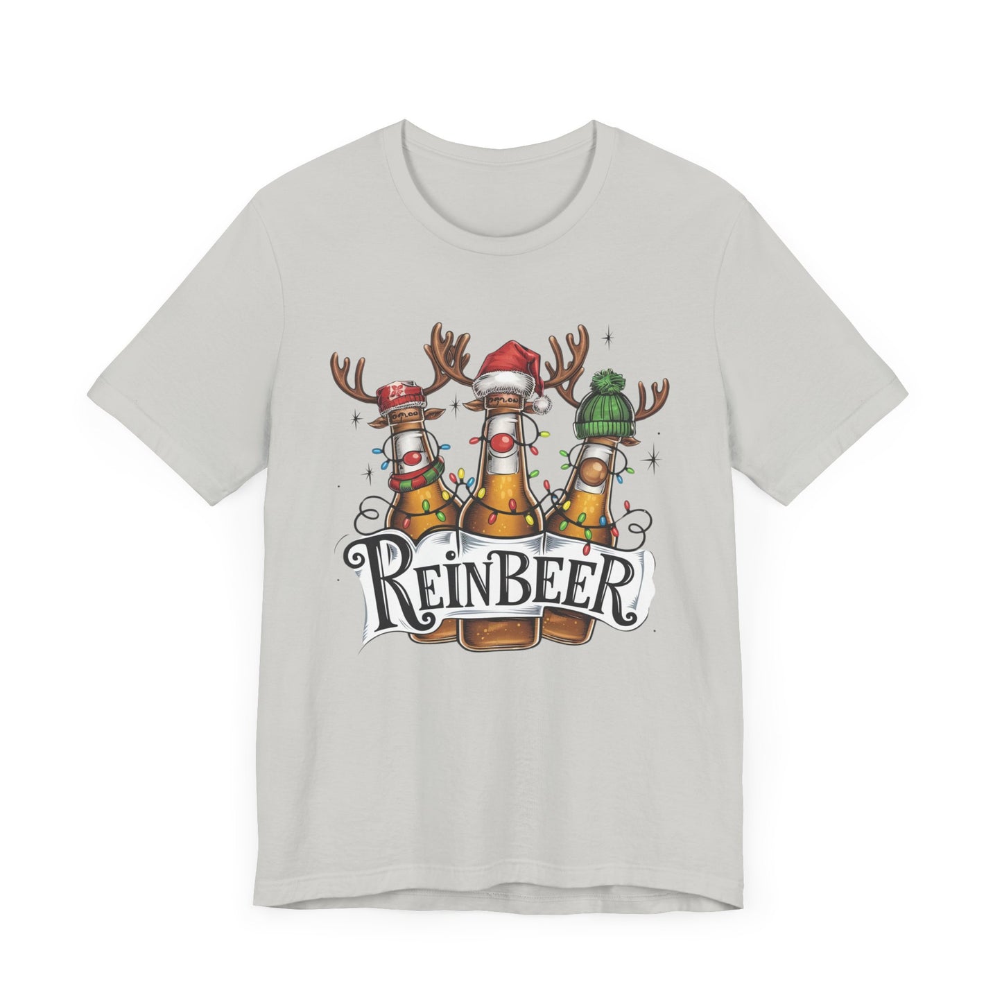 Christmas Reinbeer Tee, Christmas Reindeer Beer Bottle Christmas Shirt, Fun Party Shirt