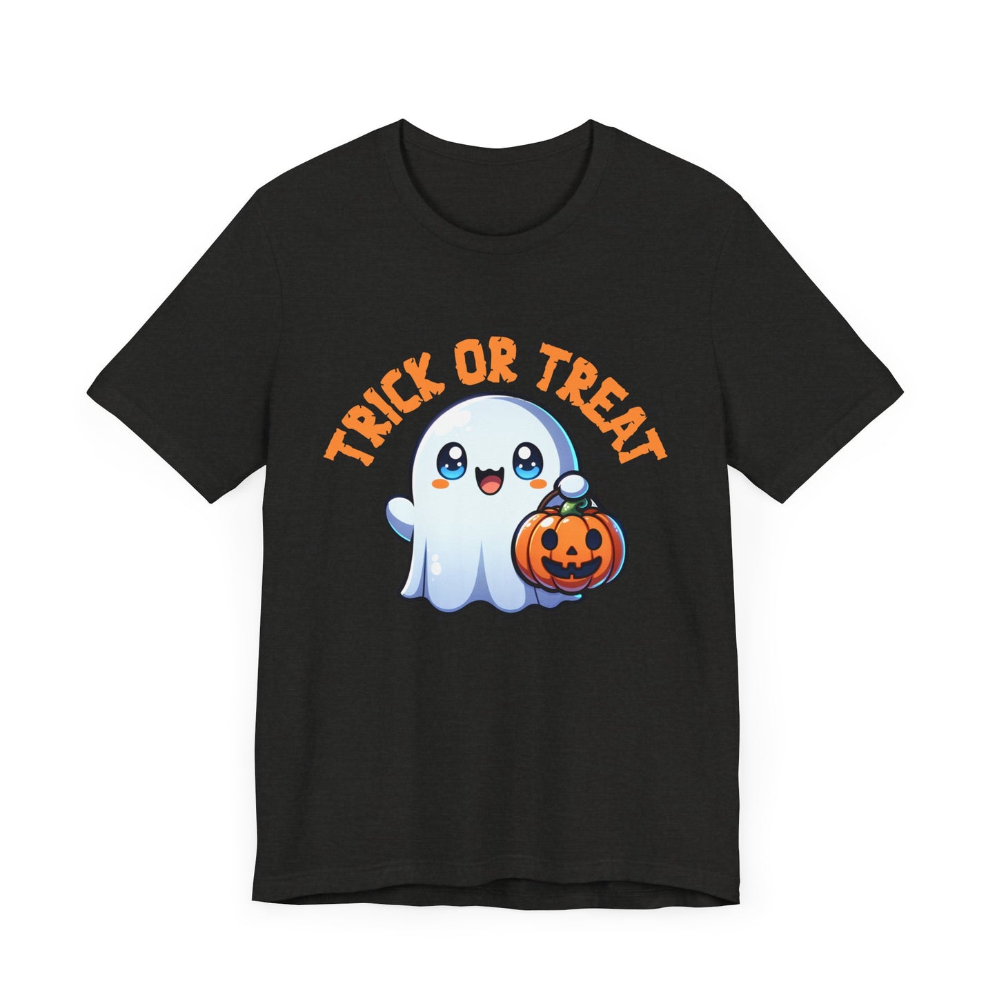 Ghost Spooky T-Shirt, Cute Trick or Treat Ghost and Pumpkin Halloween T Shirt, Spooky Season Shirt