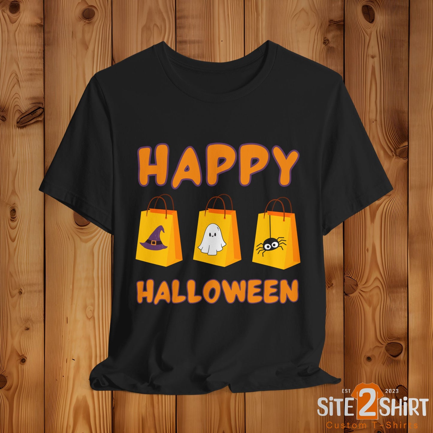 Cute Halloween Decorated Tote Bags T Shirt, Halloween Ghost, Spider, Witches Hat Design, Spooky Season Shirt