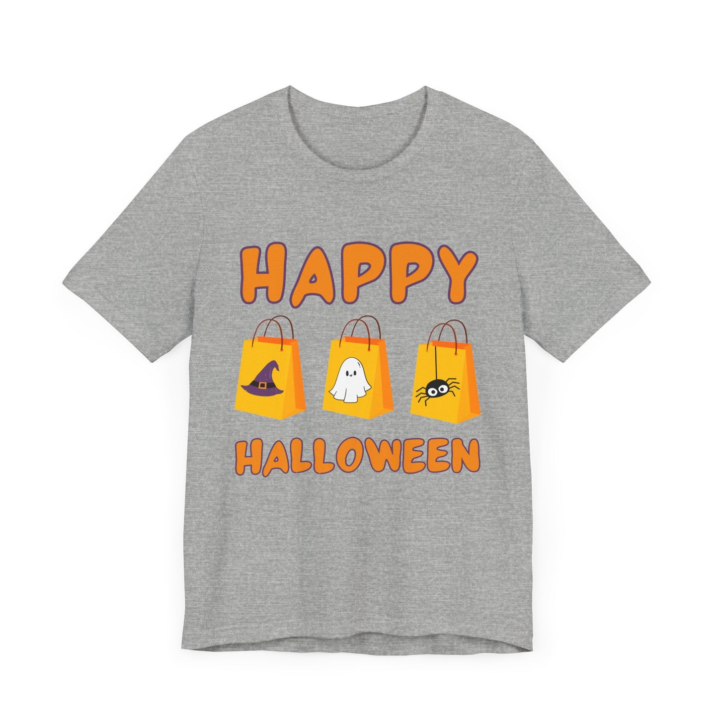 Cute Halloween Decorated Tote Bags T Shirt, Halloween Ghost, Spider, Witches Hat Design, Spooky Season Shirt