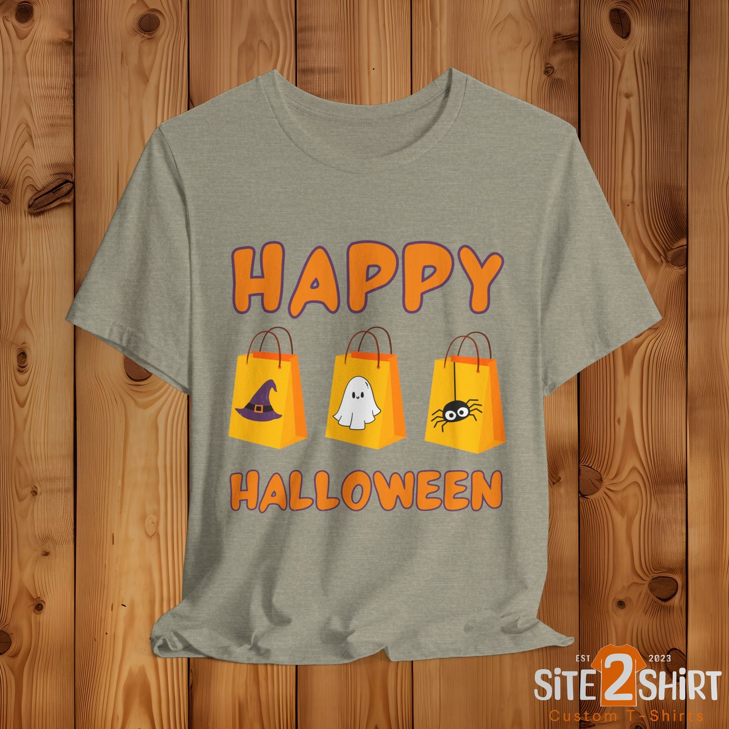 Cute Halloween Decorated Tote Bags T Shirt, Halloween Ghost, Spider, Witches Hat Design, Spooky Season Shirt