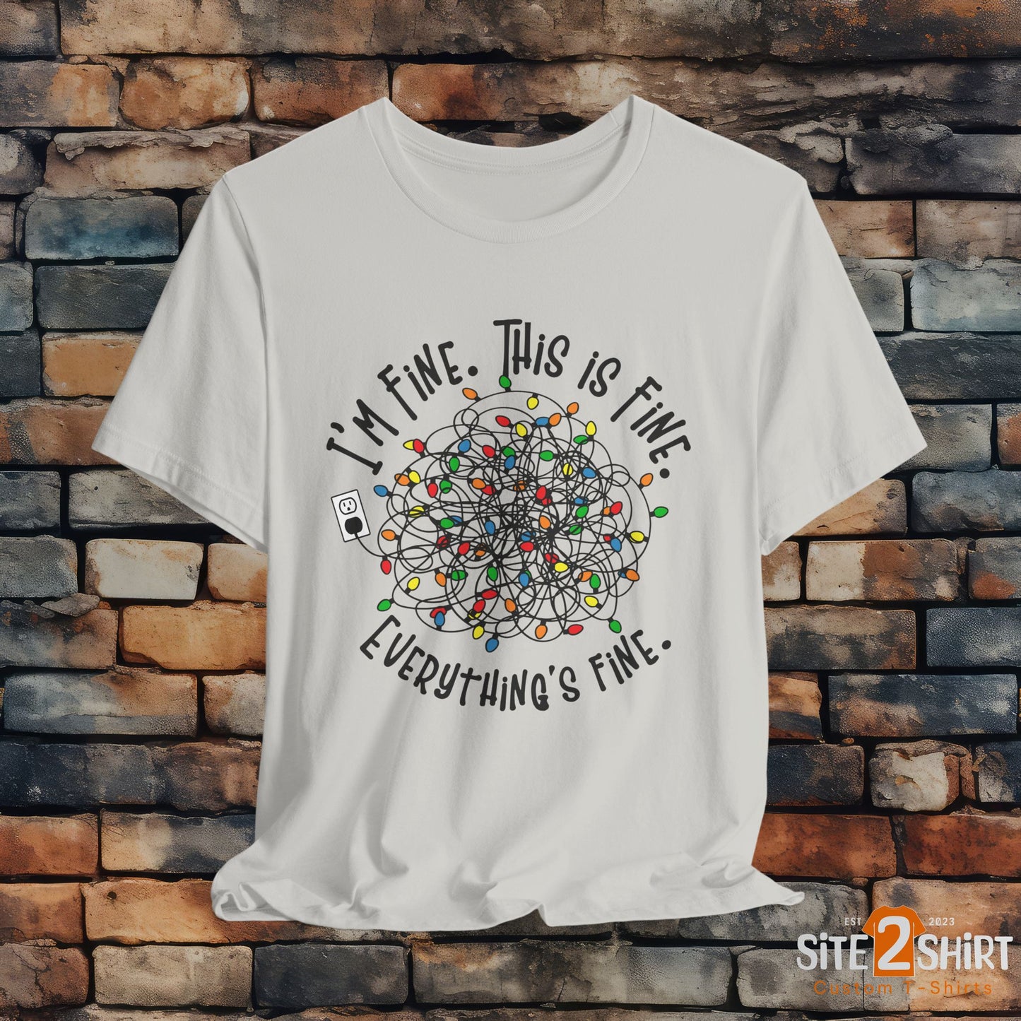 Christmas Tangled Lights Tee Shirt