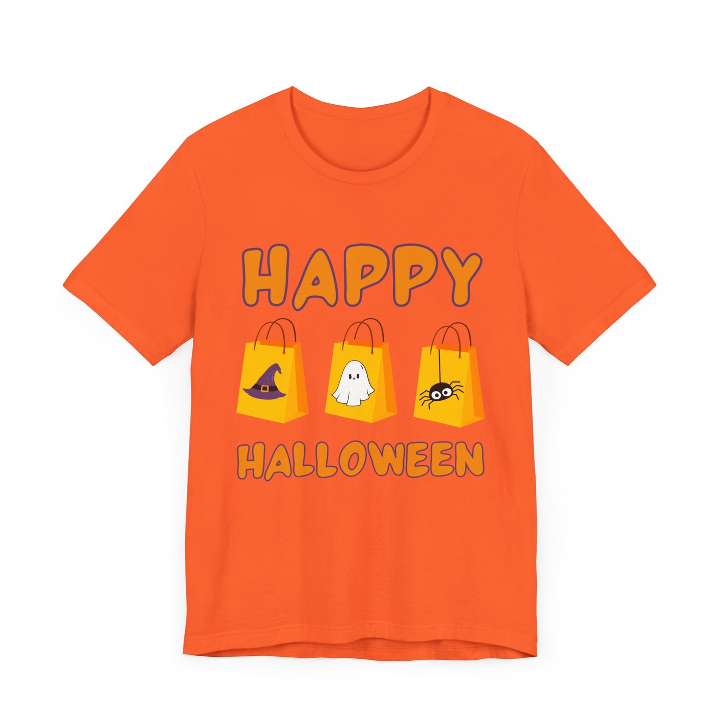 Cute Halloween Decorated Tote Bags T Shirt, Halloween Ghost, Spider, Witches Hat Design, Spooky Season Shirt