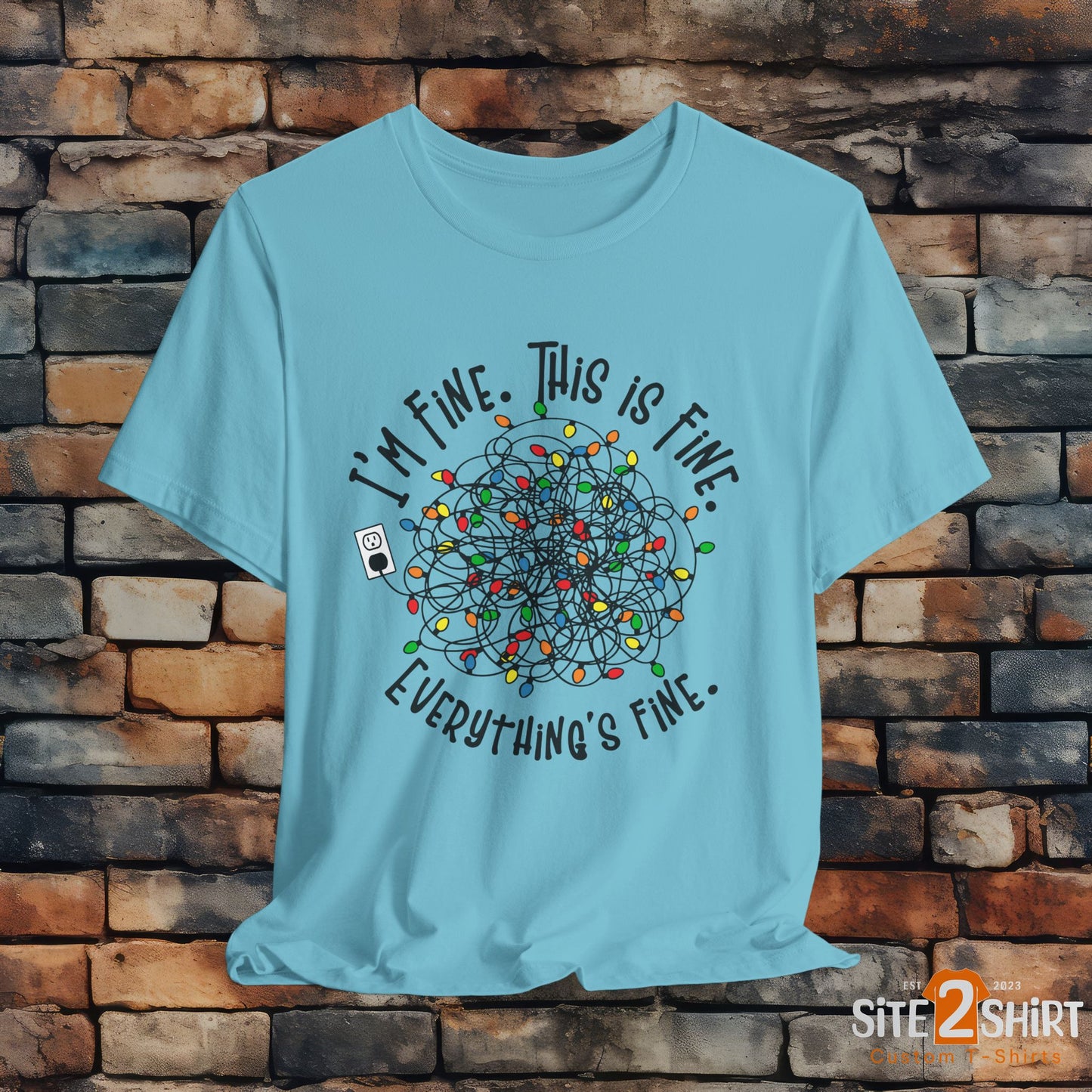 Christmas Tangled Lights Tee Shirt