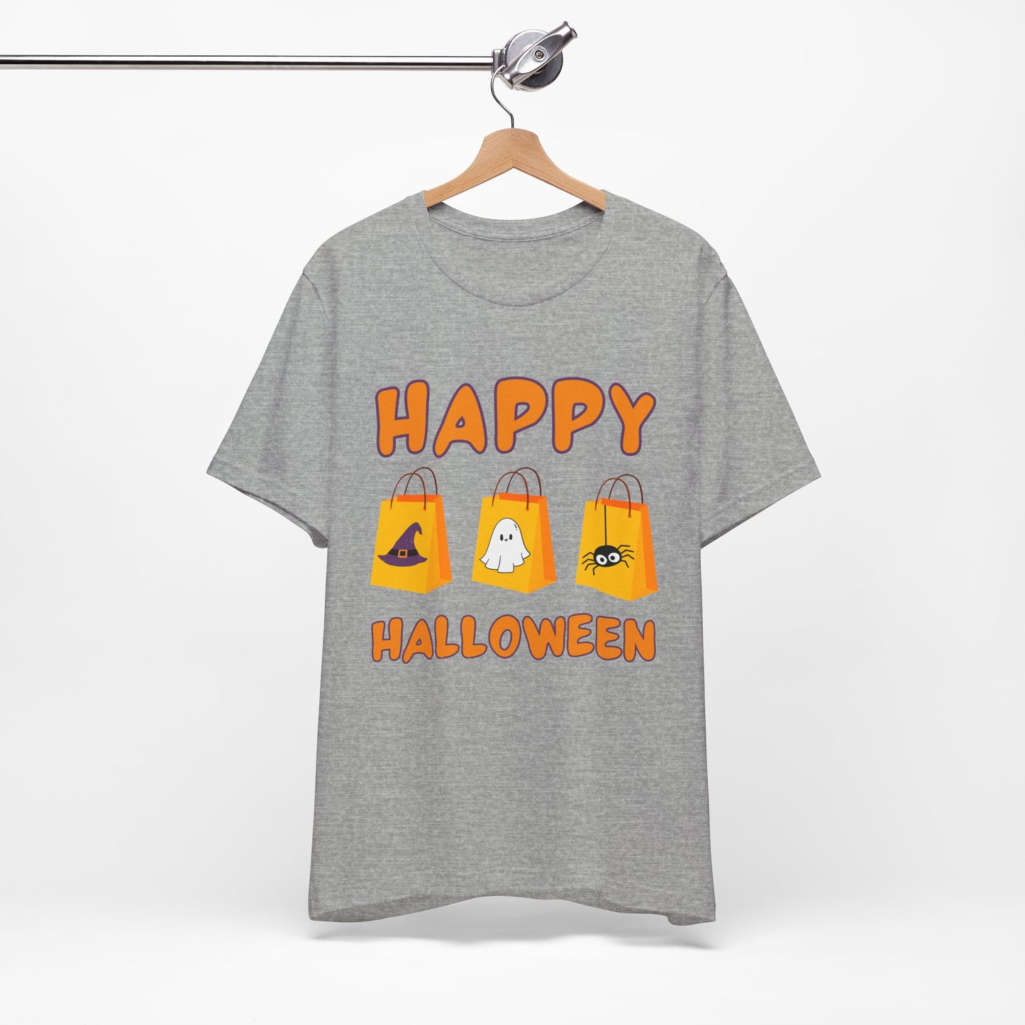 Cute Halloween Decorated Tote Bags T Shirt, Halloween Ghost, Spider, Witches Hat Design, Spooky Season Shirt