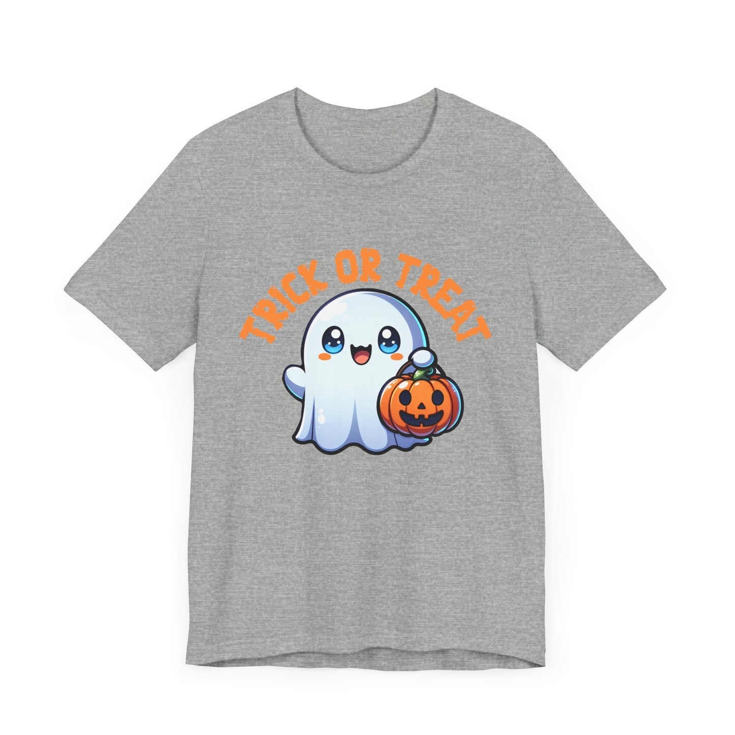 Ghost Spooky T-Shirt, Cute Trick or Treat Ghost and Pumpkin Halloween T Shirt, Spooky Season Shirt