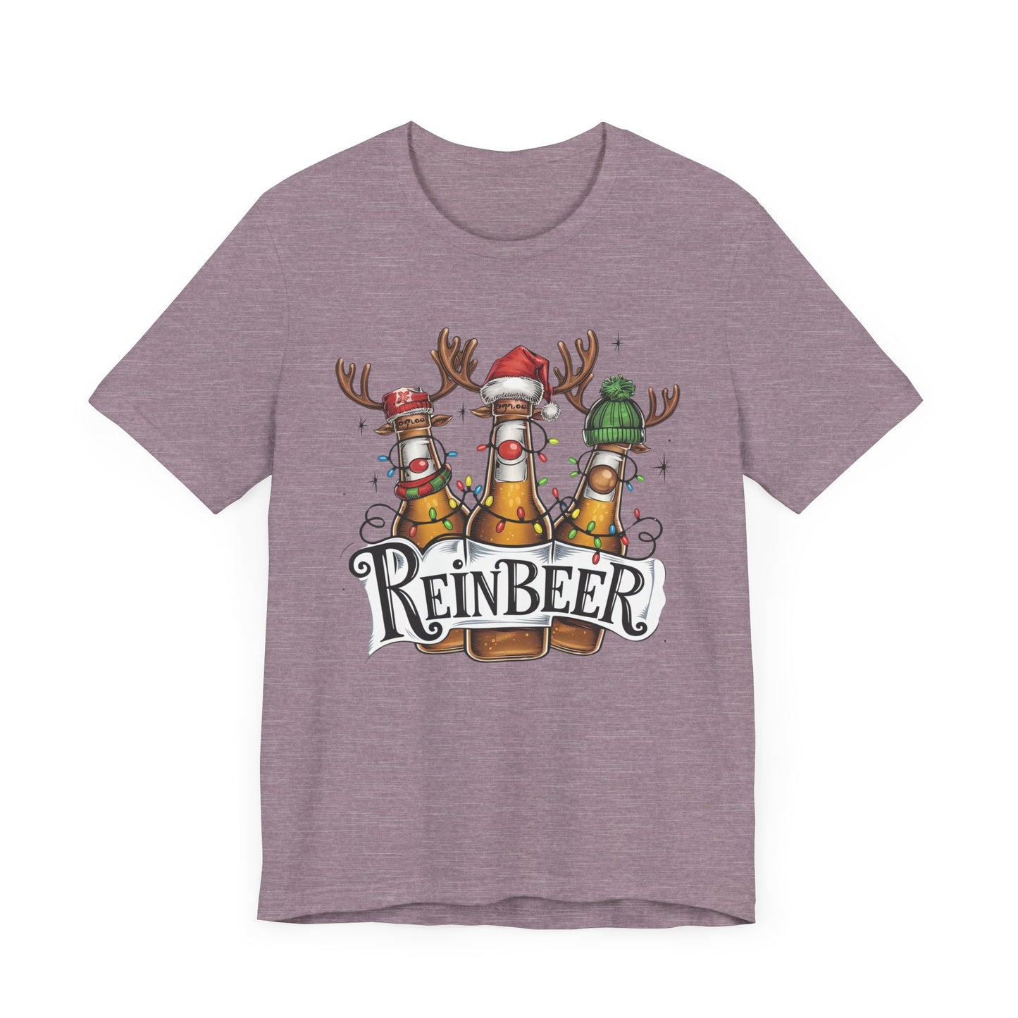 Christmas Reinbeer Tee, Christmas Reindeer Beer Bottle Christmas Shirt, Fun Party Shirt