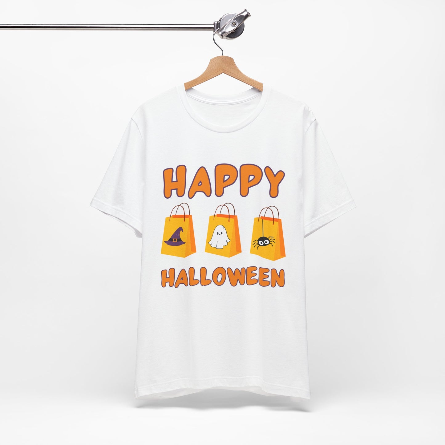 Cute Halloween Decorated Tote Bags T Shirt, Halloween Ghost, Spider, Witches Hat Design, Spooky Season Shirt