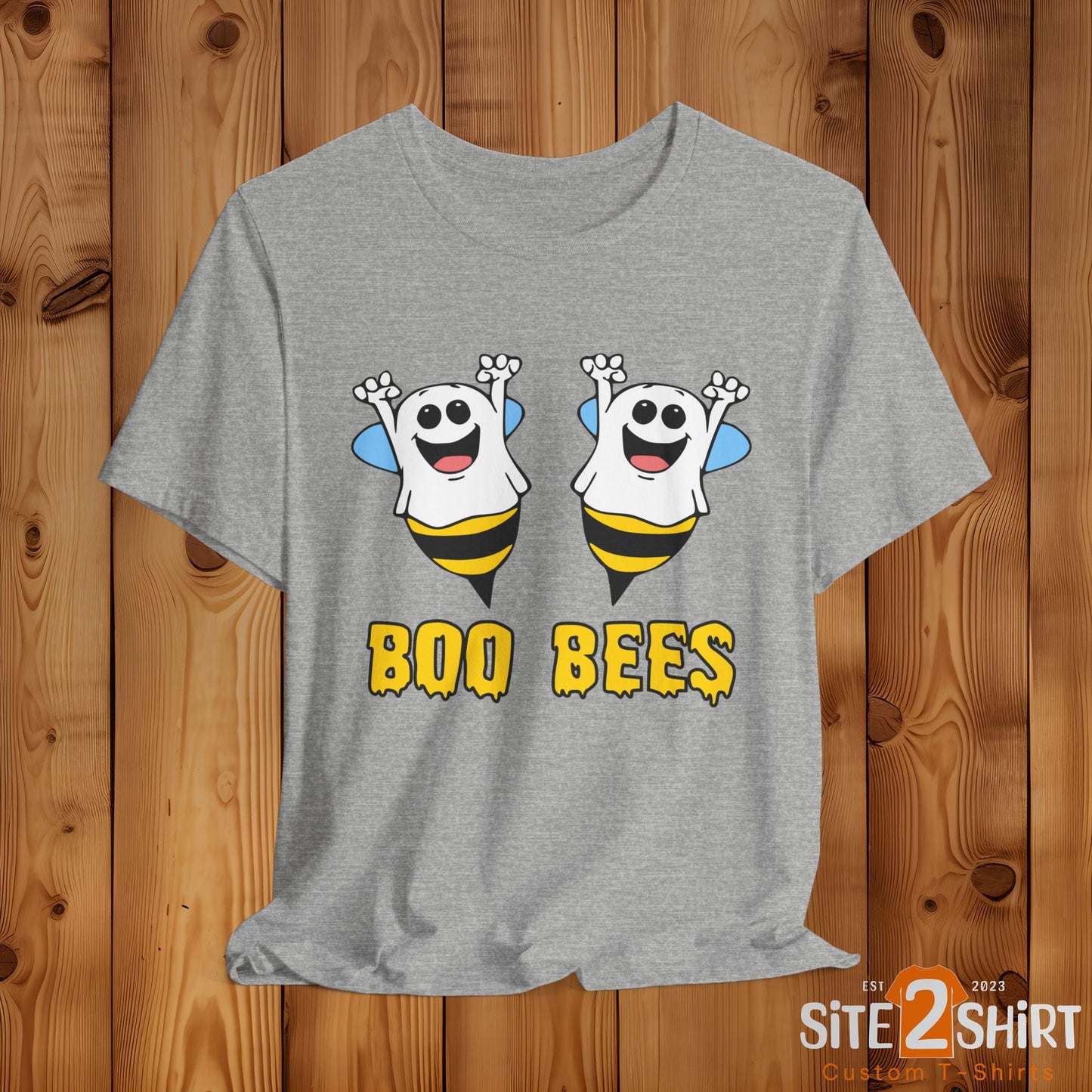 Boo Bees Ghostly Halloween T Shirt, Trick or Treat, Halloween Party Shirt. Spooky Season Apparel