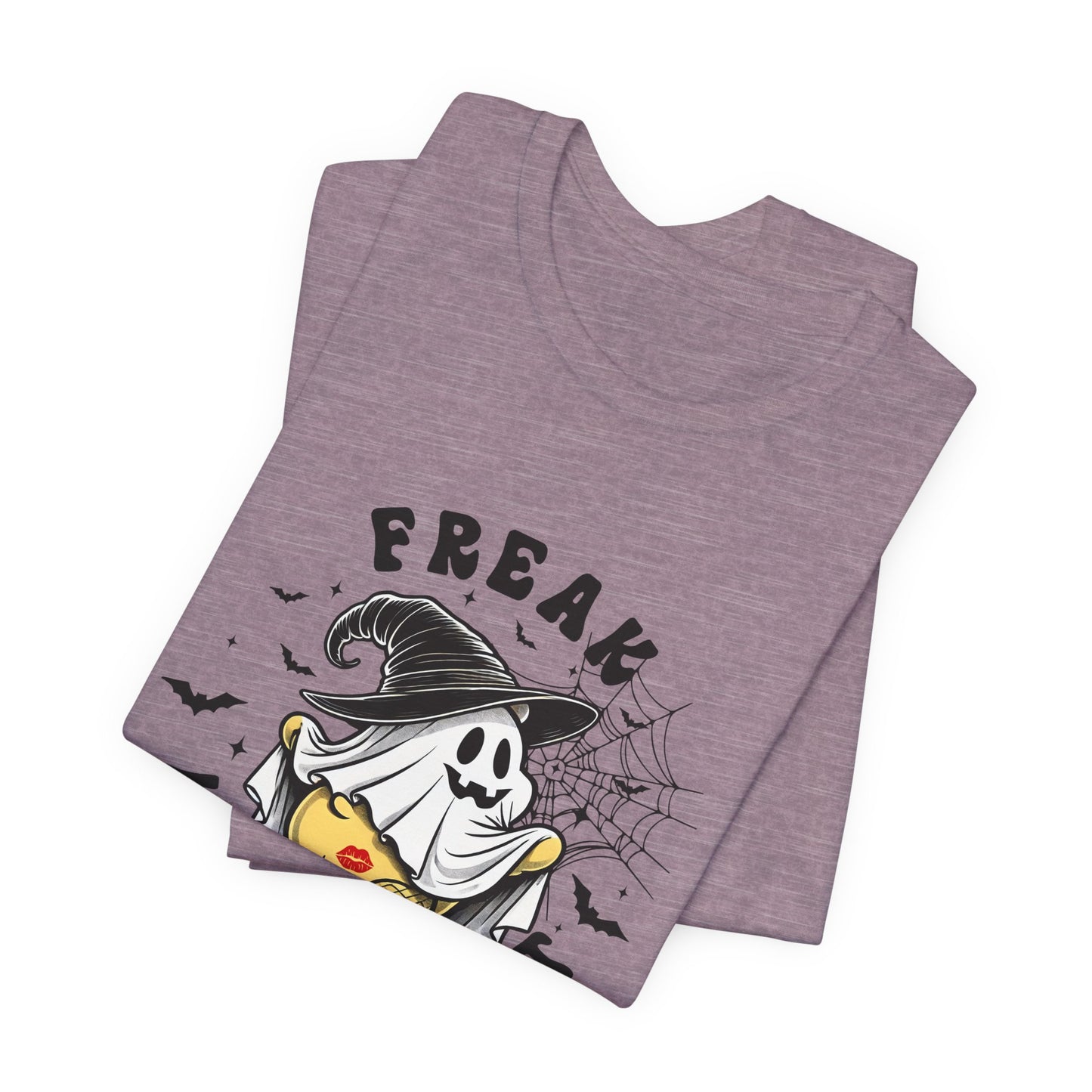 Cute and Silly Halloween FREAK IN THE SHEET Teddy Bear T Shirt, Fun Halloween Party Shirt, Spooky Season Ghost Shirt Halloween Apparel