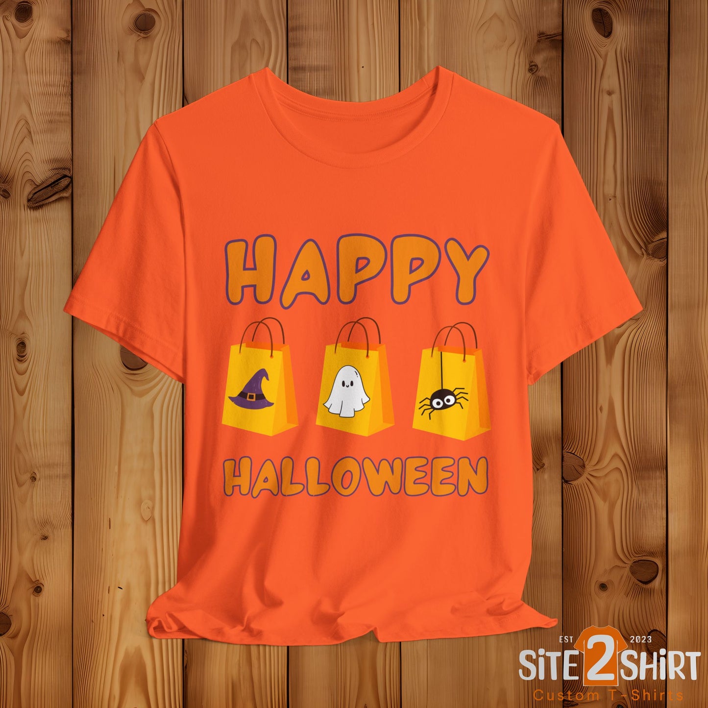 Cute Halloween Decorated Tote Bags T Shirt, Halloween Ghost, Spider, Witches Hat Design, Spooky Season Shirt