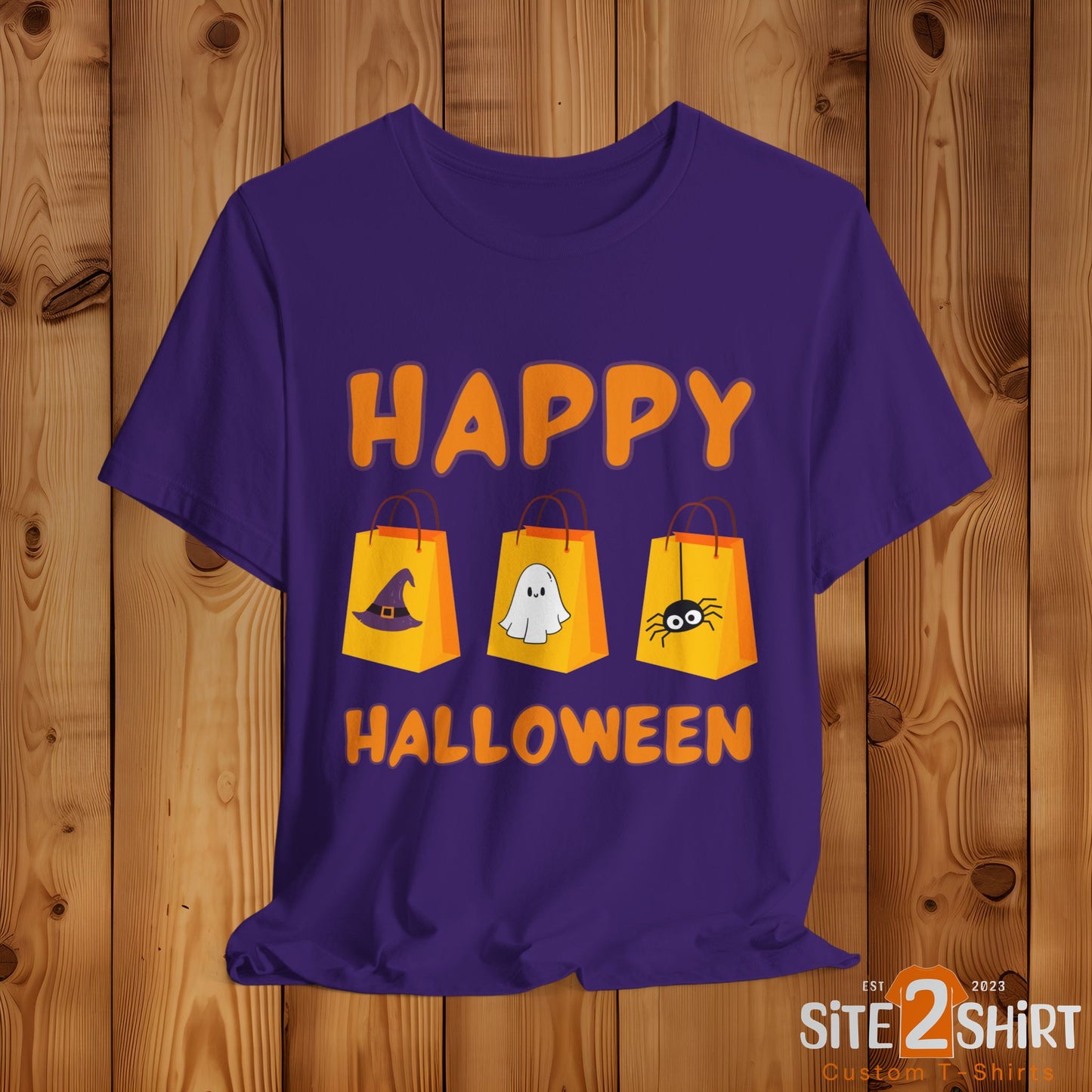 Cute Halloween Decorated Tote Bags T Shirt, Halloween Ghost, Spider, Witches Hat Design, Spooky Season Shirt