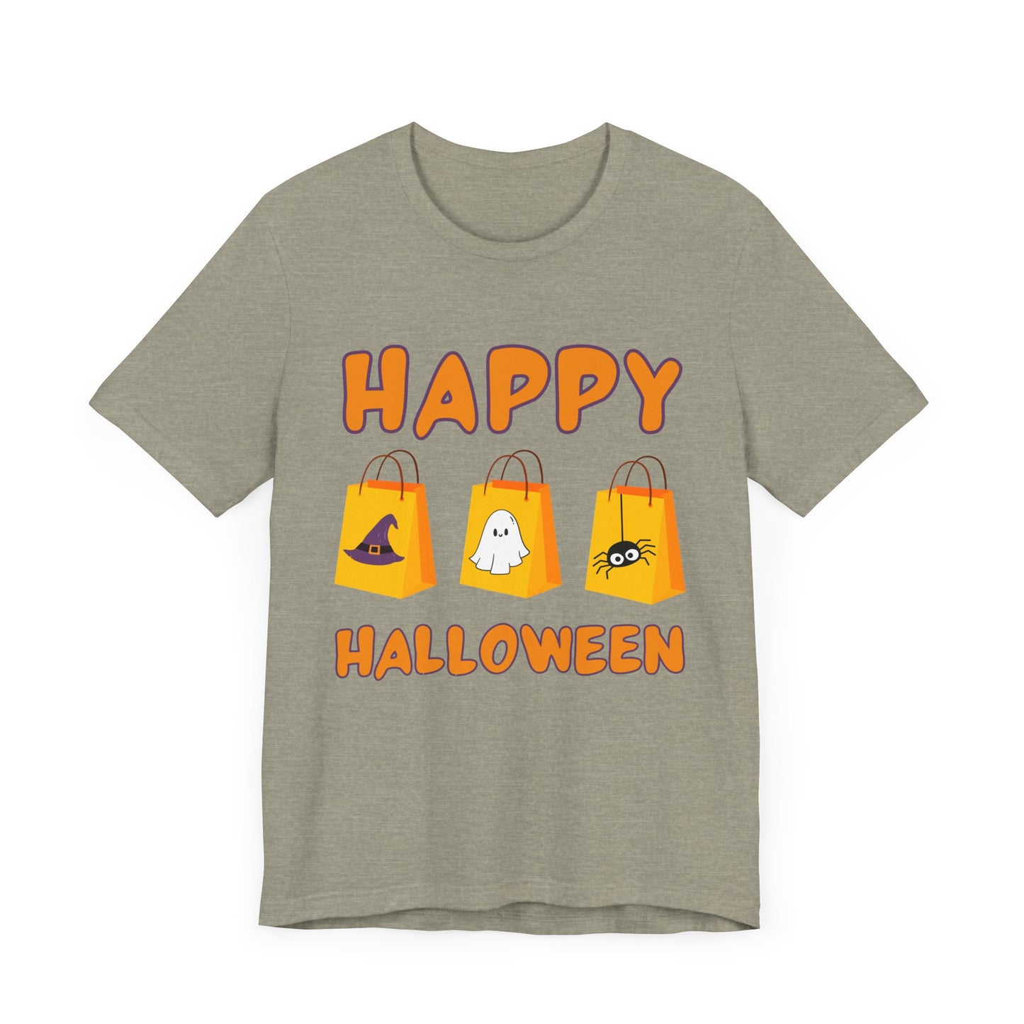 Cute Halloween Decorated Tote Bags T Shirt, Halloween Ghost, Spider, Witches Hat Design, Spooky Season Shirt