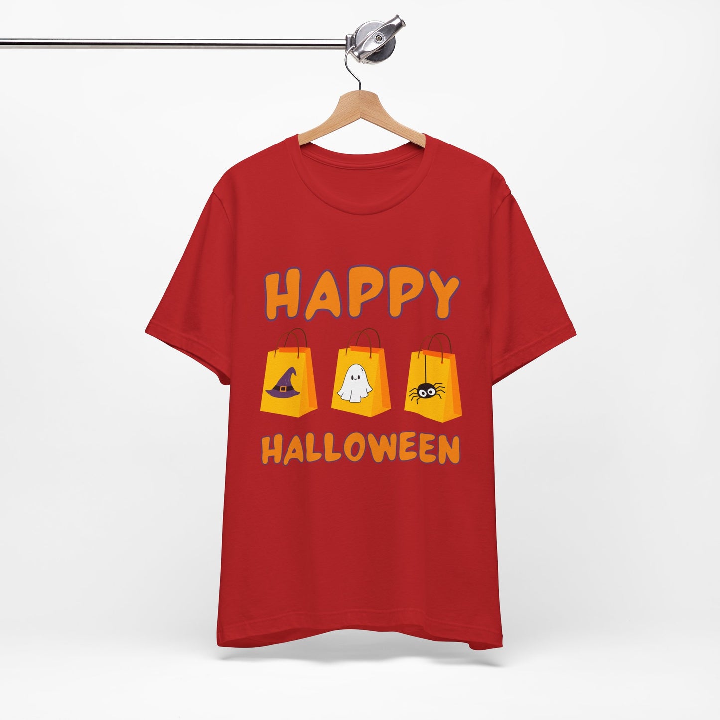 Cute Halloween Decorated Tote Bags T Shirt, Halloween Ghost, Spider, Witches Hat Design, Spooky Season Shirt