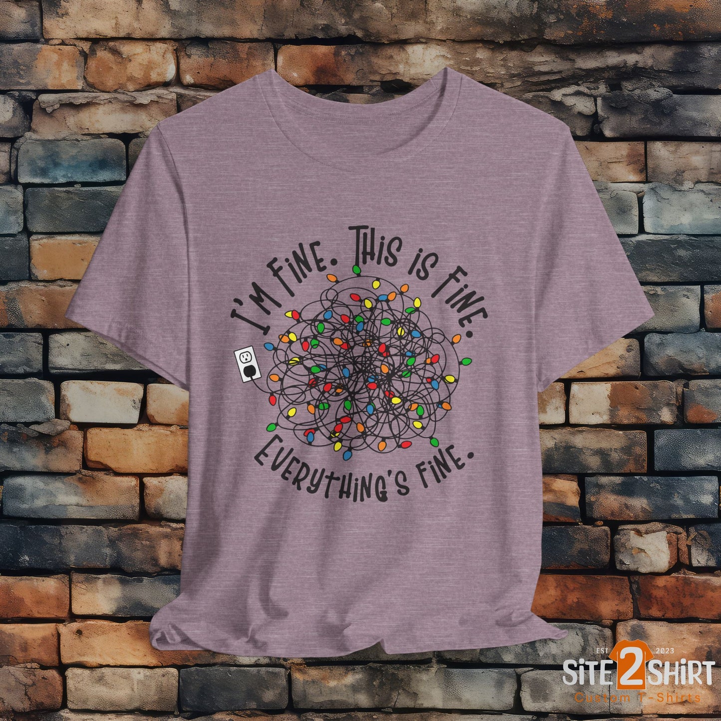 Christmas Tangled Lights Tee Shirt