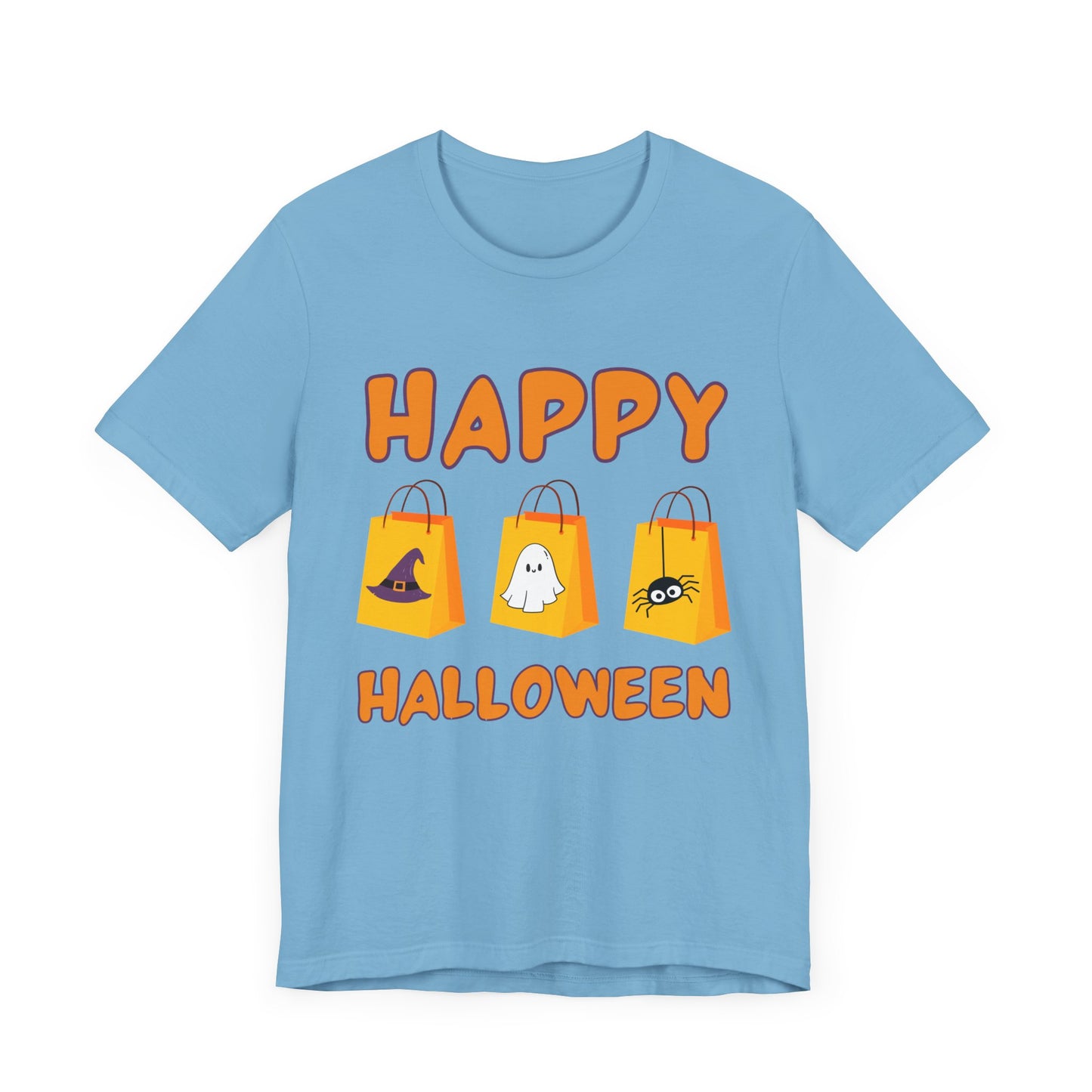 Cute Halloween Decorated Tote Bags T Shirt, Halloween Ghost, Spider, Witches Hat Design, Spooky Season Shirt