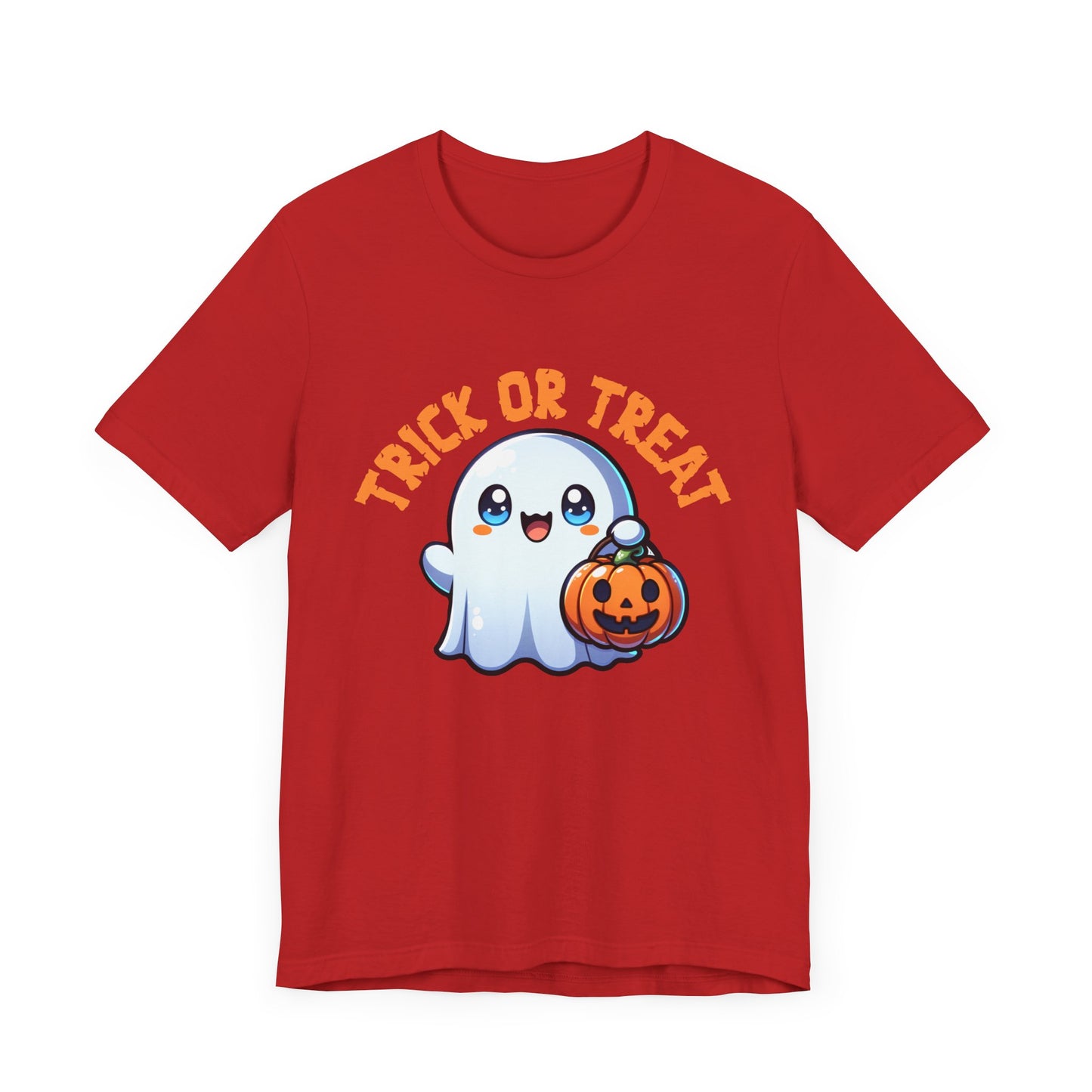 Ghost Spooky T-Shirt, Cute Trick or Treat Ghost and Pumpkin Halloween T Shirt, Spooky Season Shirt