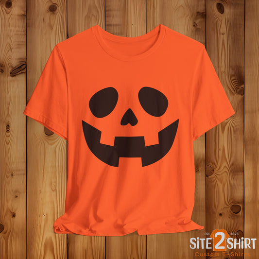 Jack-O'-Lantern Face Halloween T-Shirt! Halloween Party Tee, Trick or Treat Fun Shirt