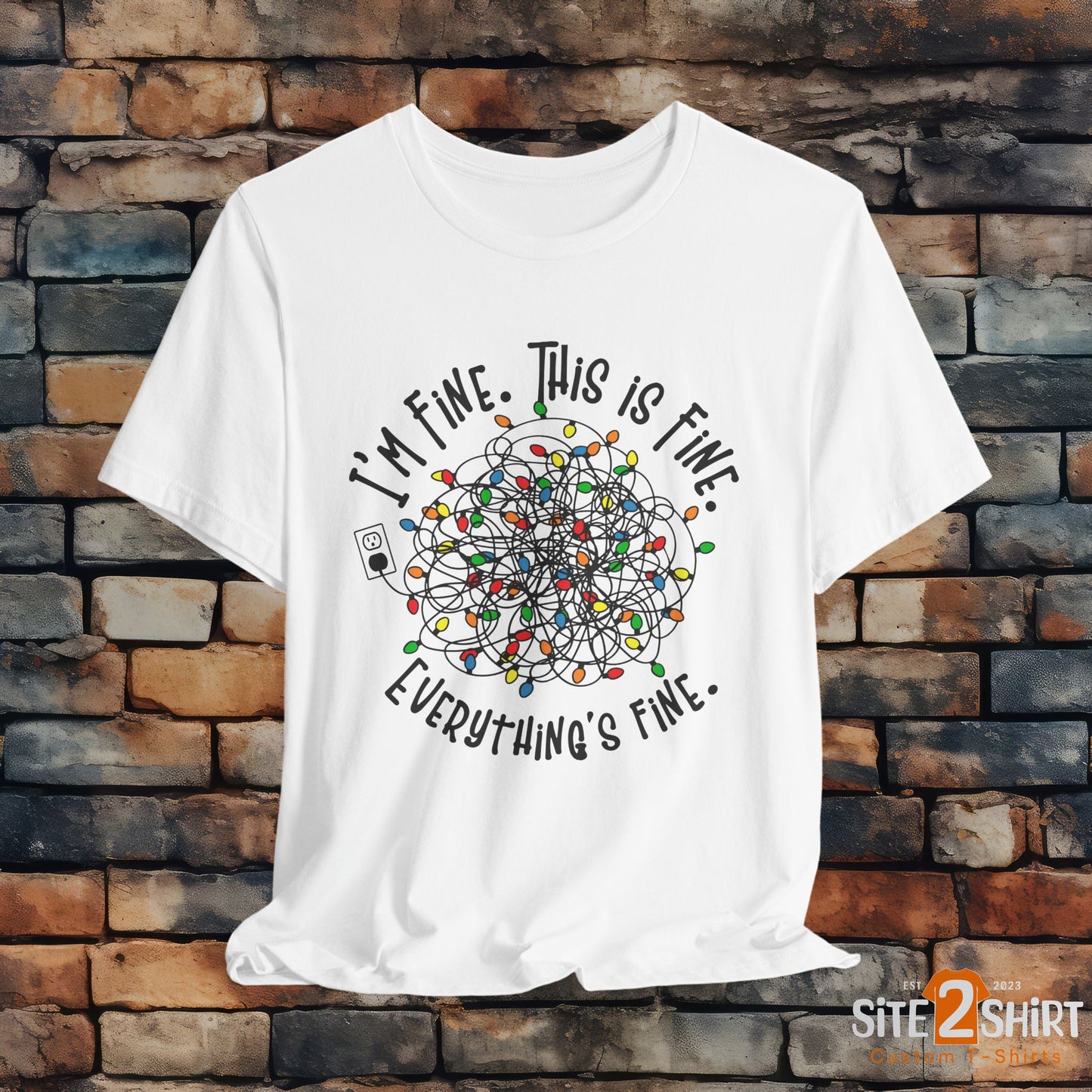 Christmas Tangled Lights Tee Shirt