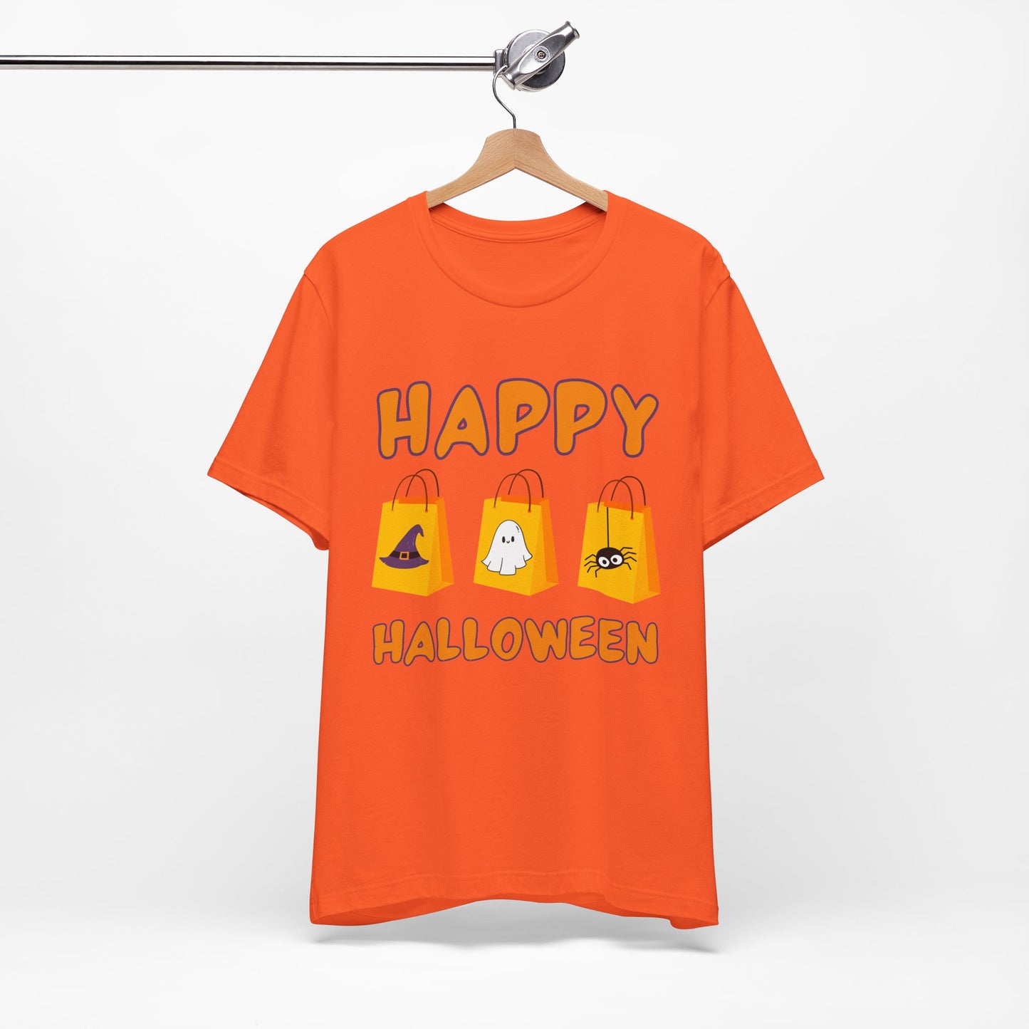 Cute Halloween Decorated Tote Bags T Shirt, Halloween Ghost, Spider, Witches Hat Design, Spooky Season Shirt