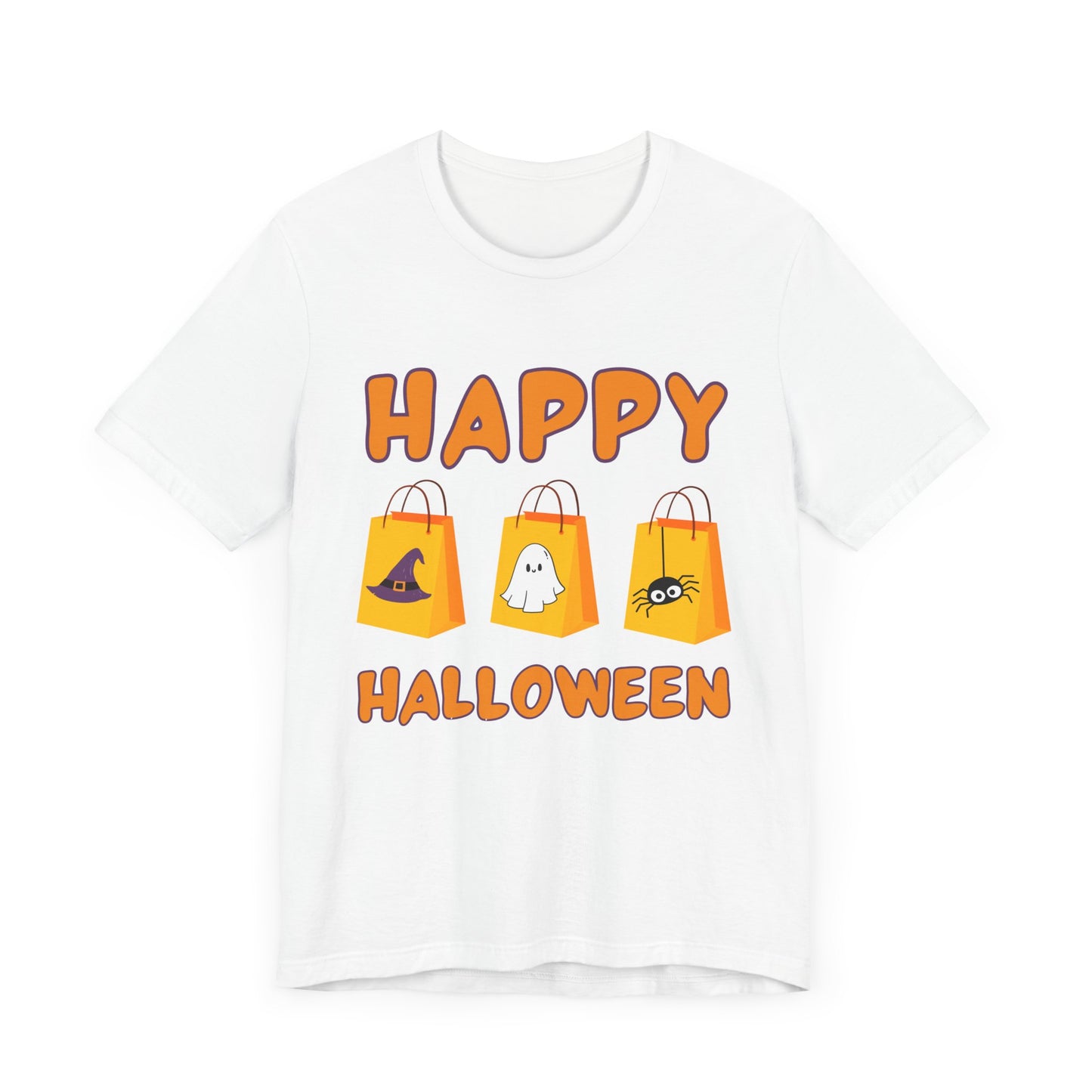 Cute Halloween Decorated Tote Bags T Shirt, Halloween Ghost, Spider, Witches Hat Design, Spooky Season Shirt