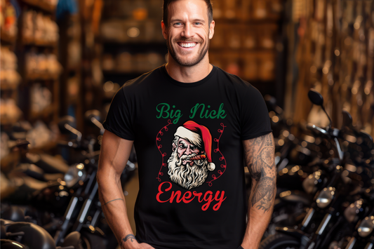 Big Nick Energy Retro Christmas T Shirt, Christmas Tee, Holiday Christmas for Shirt Men, Vintage Xmas Gift, Ugly Christmas Shirt